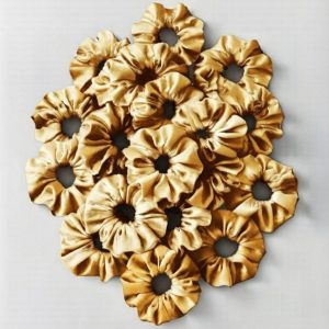 Sarı Işıltı Saten Toka (4'lü)