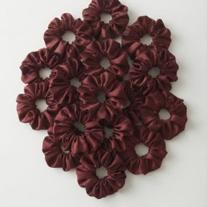 Bordo Işıltı Saten Toka (4'lü)